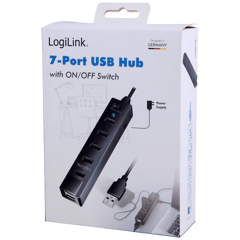 هاب 7 پورت USB 2.0 لاجی لینک UA0124