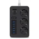 چند راهی 3 خانه برق ارلدام ES-SC07 با کابل 2 متری + شارژر USB