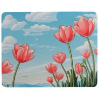 پد موس گیمینگ Logilily L-17 23*18cm طرح گل قرمز