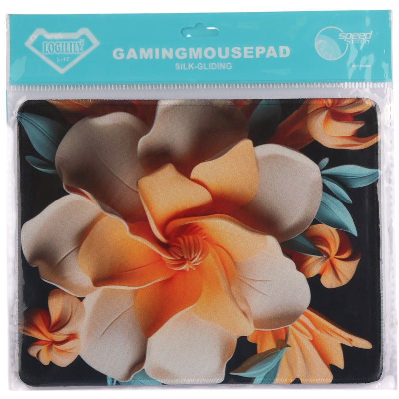 پد موس گیمینگ Logilily L-17 23*18cm طرح گل ارکیده