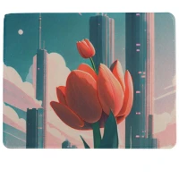 پد موس گیمینگ Logilily L-17 23*18cm طرح گل و شهر