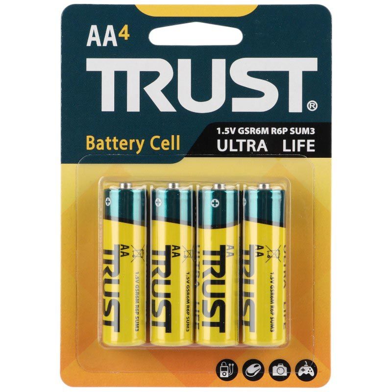 باتری چهارتایی قلمی Trust Ultra Life 1.5V AA