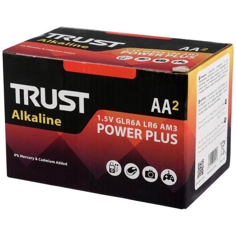 باتری دوتایی قلمی Trust Alkaline Power Plus 1.5V AA