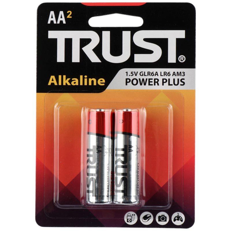 باتری دوتایی قلمی Trust Alkaline Power Plus 1.5V AA