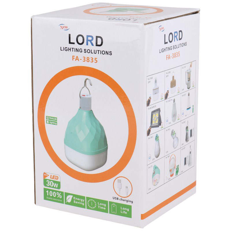 لامپ آویزدار شارژی Lord FA-3835 30W