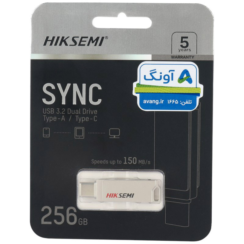 فلش 256 گیگ هایک سمی HIKSEMI HS-USB-E327C OTG Type-C USB3.2