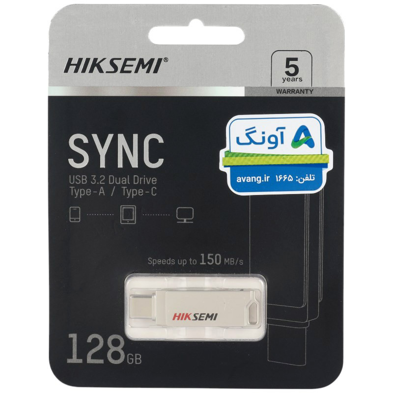 فلش 128 گیگ هایک سمی HIKSEMI HS-USB-E327C OTG Type-C/USB3.2