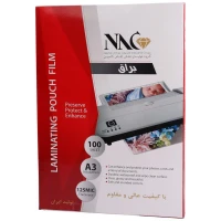 طلق پرس شفاف 125 میکرون NAC 303*426mm بسته 100 عددی