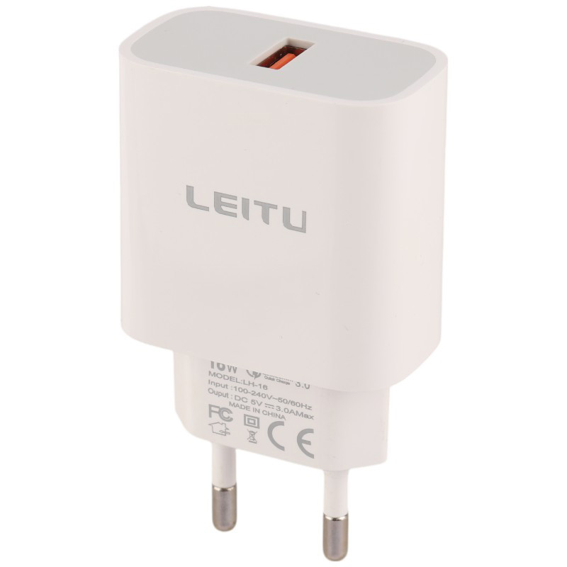 شارژر دیواری 15 وات لیتو LH-16 QC3.0 3A + کابل میکرو یو اس بی