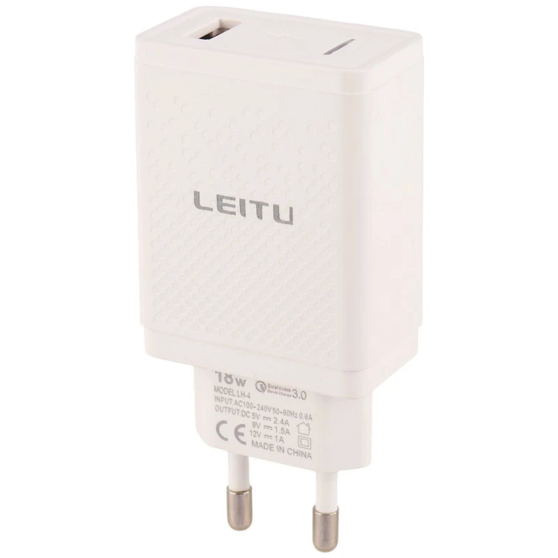 شارژر دیواری 18 وات لیتو LH-4 QC3.0 PD 2.4A + کابل تایپ سی