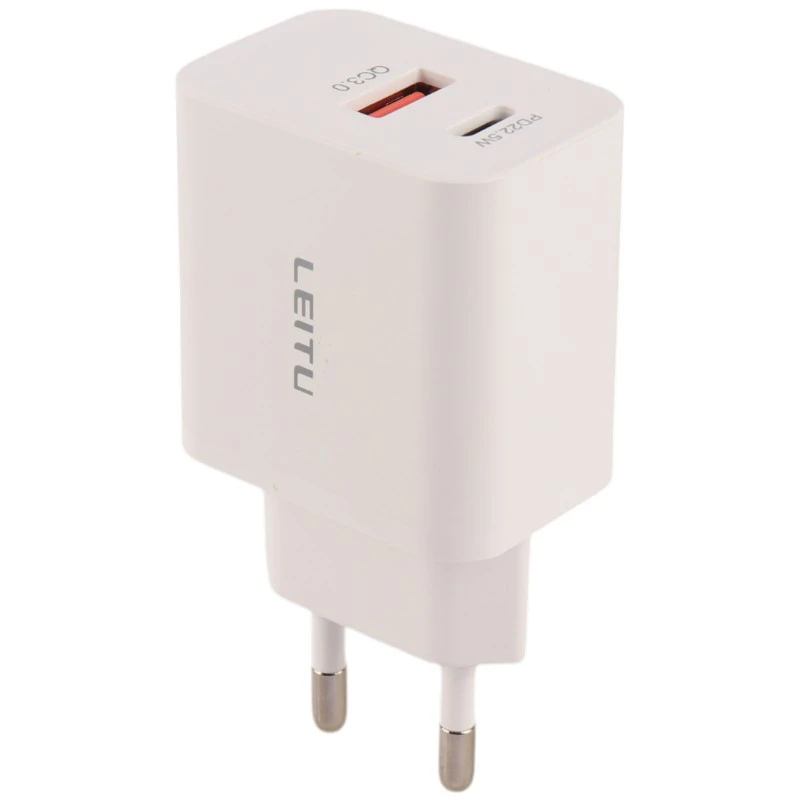 شارژر دیواری 22.5 وات لیتو LH-32 QC3.0 PD 3A + کابل آیفونی