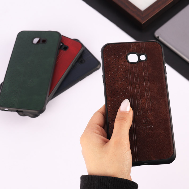 قاب چرمی Canary سامسونگ Galaxy J4 Plus محافظ لنزدار