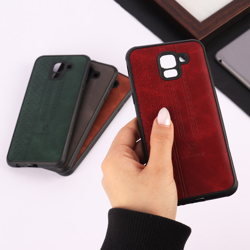 قاب چرمی Canary سامسونگ Galaxy J6 2018 محافظ لنزدار