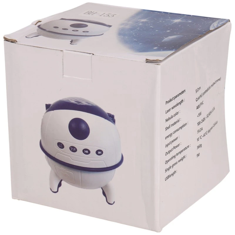 چراغ رقص نور گردان اسپیکر دار بلوتوثی BH-155 + ریموت کنترل