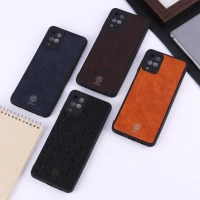 قاب چرمی پوست ماری Golden Lion سامسونگ Galaxy A12 / M12 محافظ لنزدار