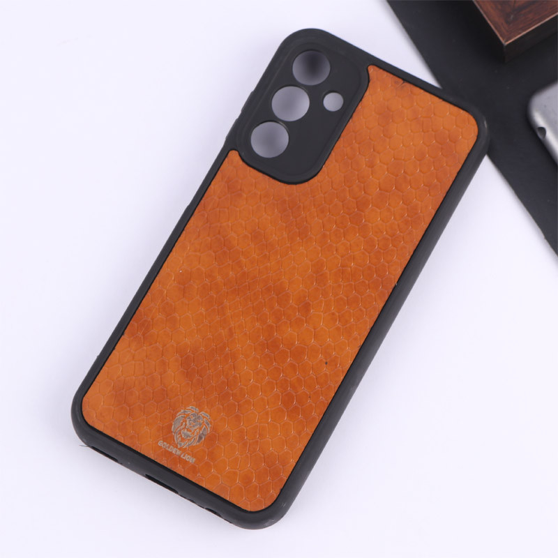 قاب چرمی پوست ماری Golden Lion سامسونگ Galaxy A15 محافظ لنزدار