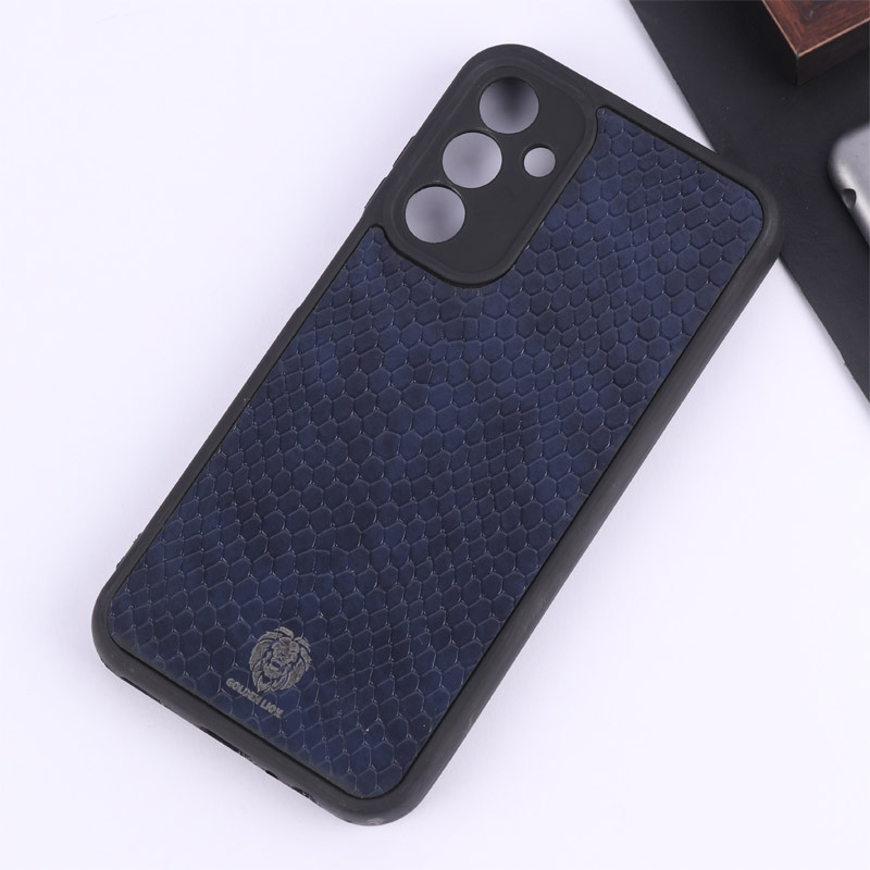 قاب چرمی پوست ماری Golden Lion سامسونگ Galaxy A15 محافظ لنزدار