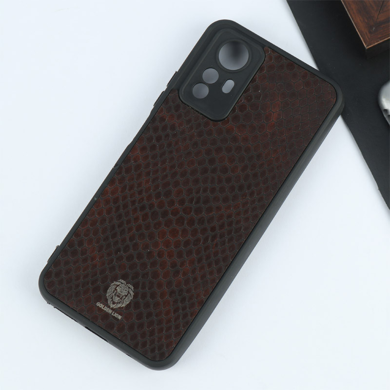 قاب چرمی پوست ماری Golden Lion شیائومی Redmi Note 12S محافظ لنزدار