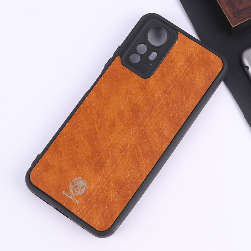 قاب چرمی پوست ماری Golden Lion شیائومی Redmi Note 12S محافظ لنزدار