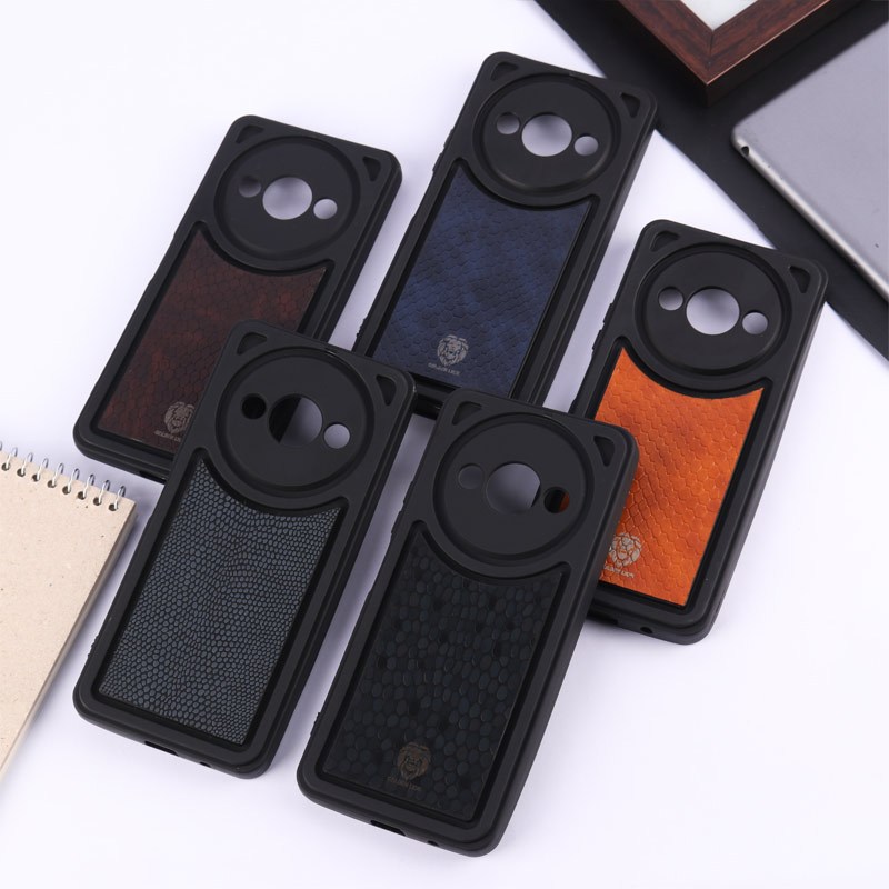 قاب چرمی پوست ماری Golden Lion شیائومی Redmi A3 / A3X محافظ لنزدار