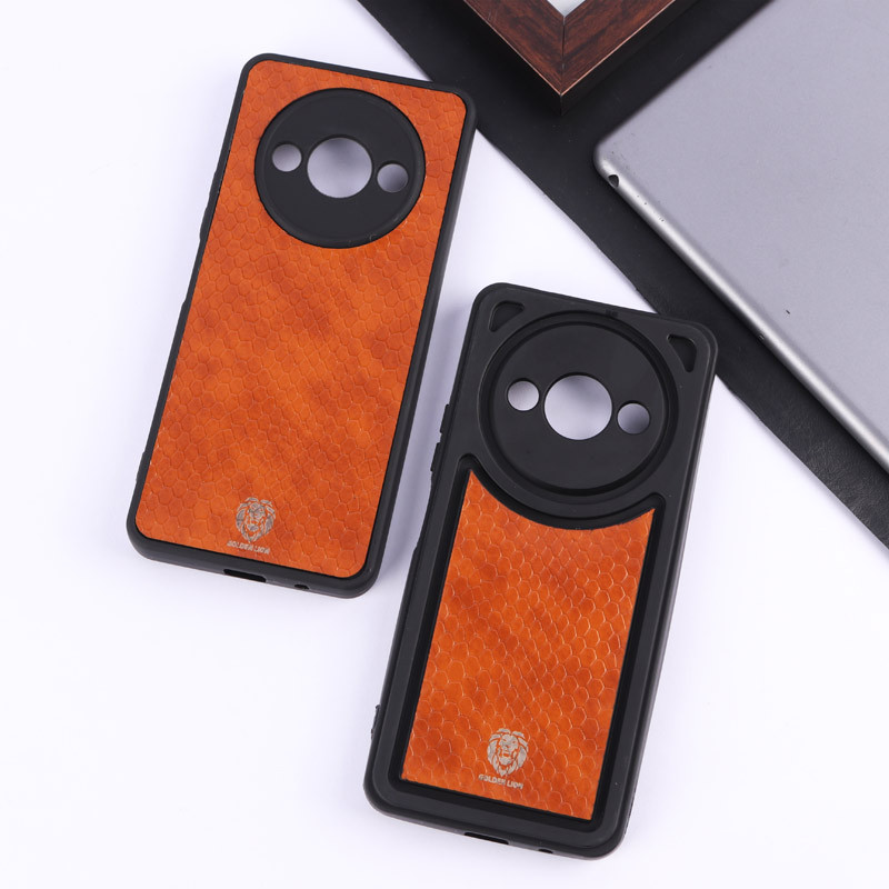 قاب چرمی پوست ماری Golden Lion شیائومی Redmi A3 / A3X محافظ لنزدار