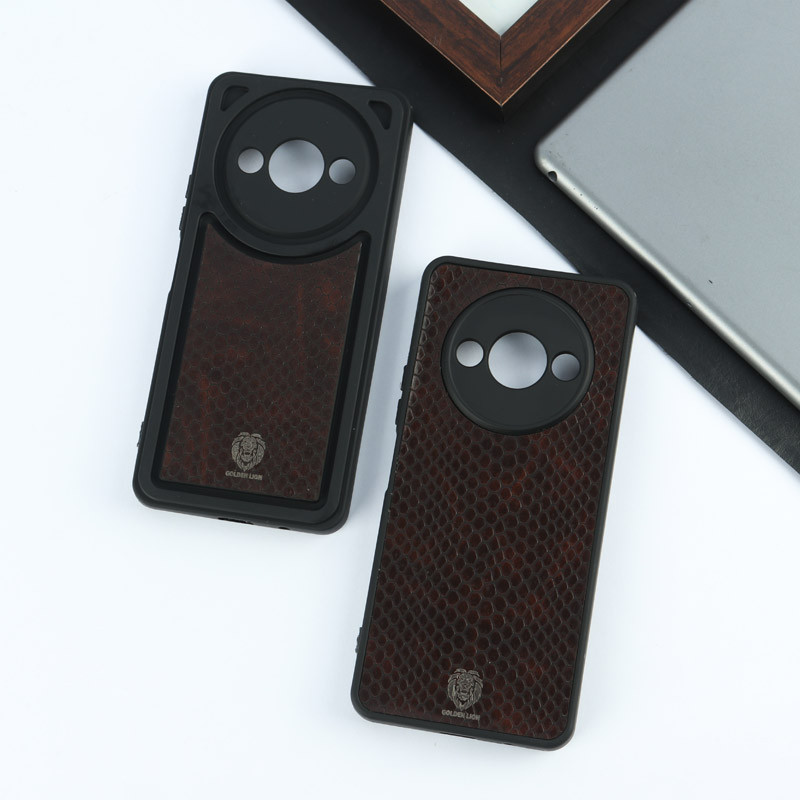 قاب چرمی پوست ماری Golden Lion شیائومی Redmi A3 / A3X محافظ لنزدار