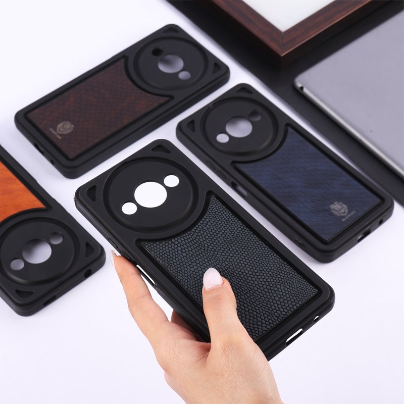 قاب چرمی پوست ماری Golden Lion شیائومی Redmi A3 / A3X محافظ لنزدار