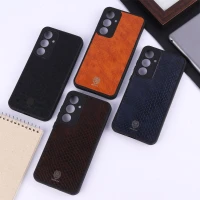قاب چرمی پوست ماری Golden Lion سامسونگ Galaxy S24 FE محافظ لنزدار