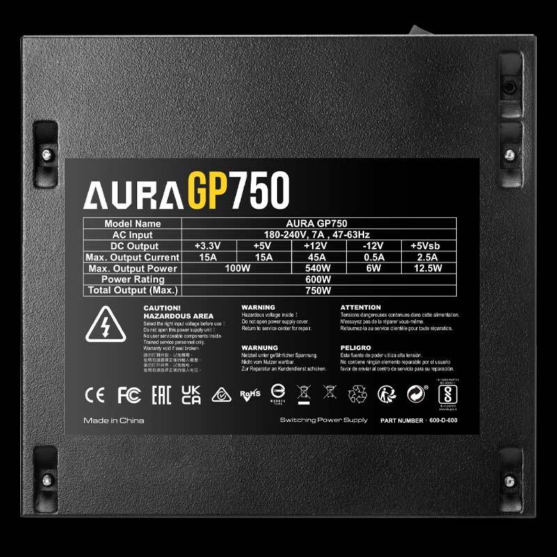 پاور گیم دیاس Gamdias Aura GP750 White 750W