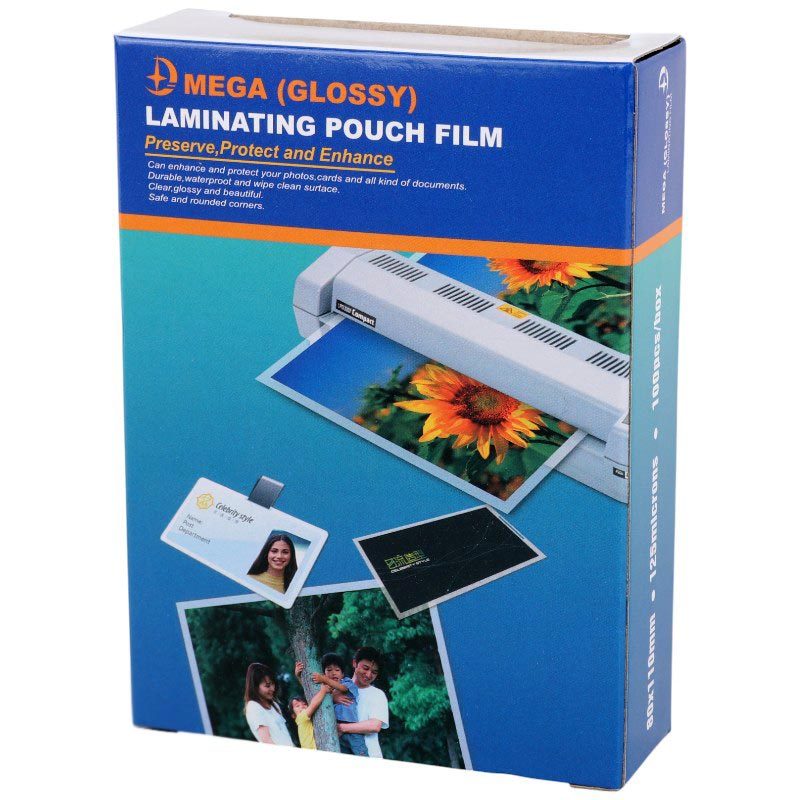 طلق پرس شفاف 125 میکرون Mega 80*110mm بسته 100 عددی