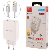 شارژر دیواری 18 وات لیتو LH-4 QC3.0 PD 2.4A + کابل تایپ سی