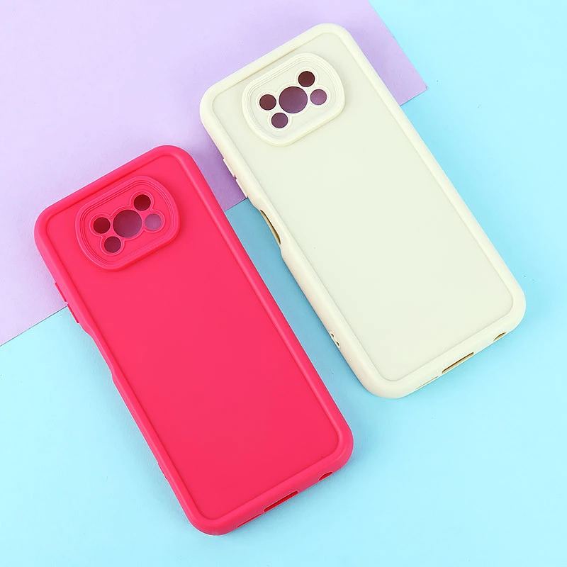 قاب سولید رنگی شیائومی Poco X3 / X3 NFC / X3 pro محافظ لنزدار