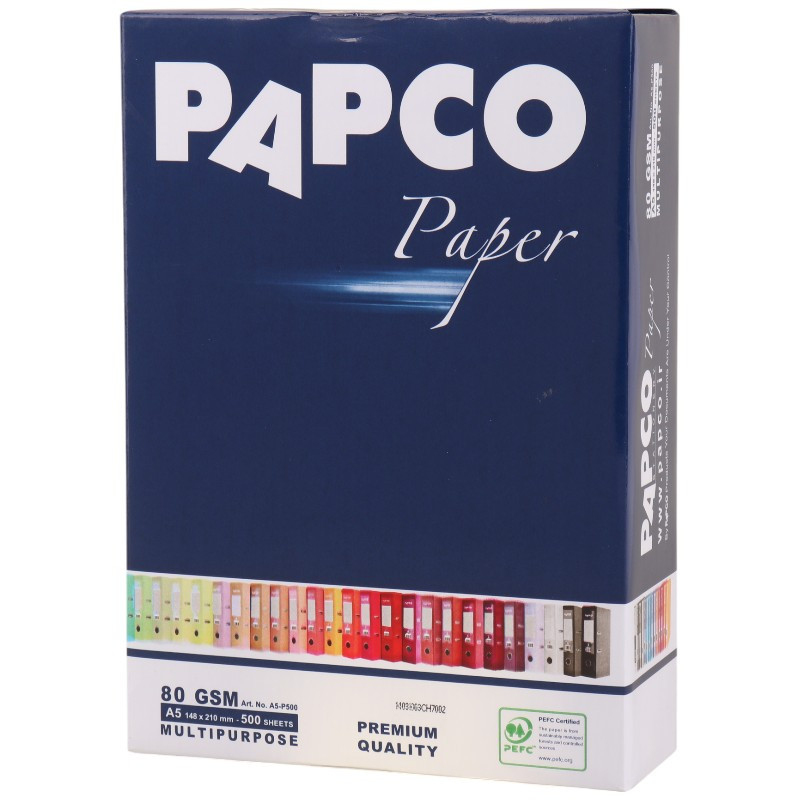 کاغذ Papco 80g A5 بسته 500 عددی