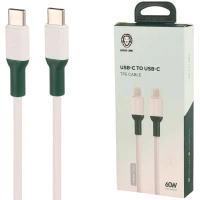 کابل تبدیل فست شارژ Green Lion GNCPCTYC1MWH Type-C To Type-C 3A PD 60W 1m