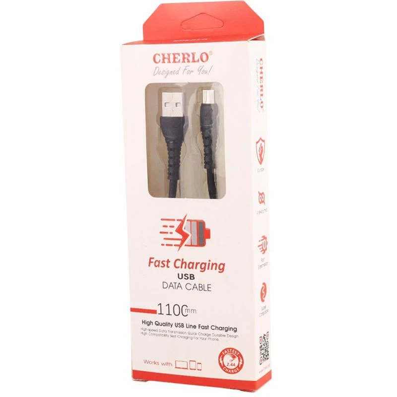 کابل تایپ سی فست شارژ Cherlo 1.1m