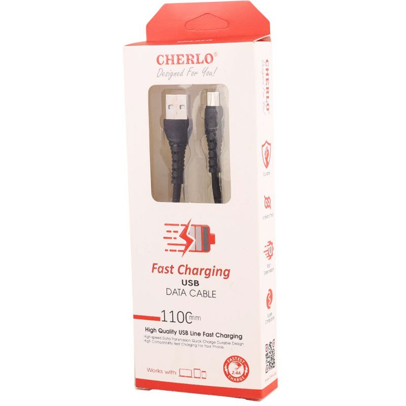 کابل تایپ سی فست شارژ Cherlo 1.1m