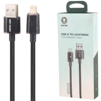 کابل آیفونی Green Lion GNTHCKBCALBK 2.4A 1m