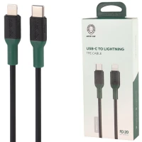 کابل تبدیل فست شارژ Green Lion GNCPCLTG1MBK Type-C To Lightning PD 20W 1m