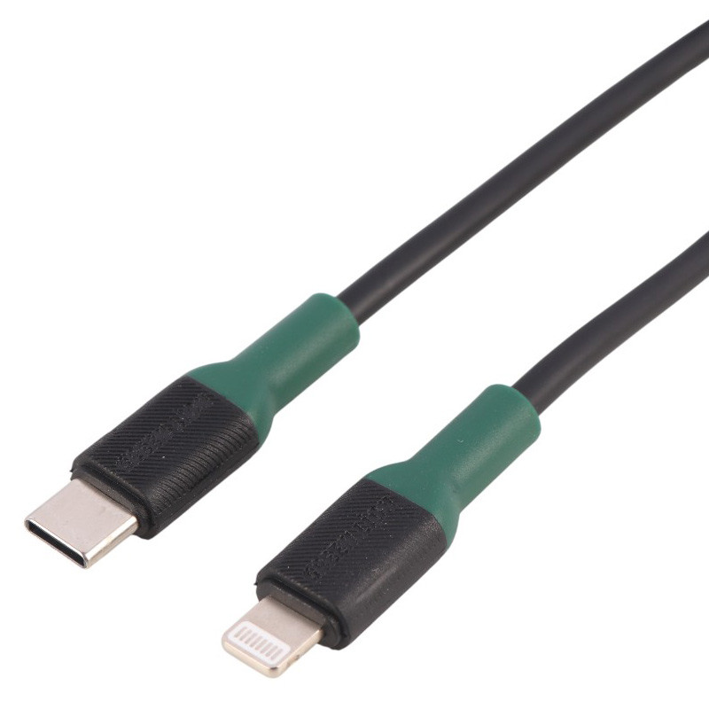 کابل تبدیل فست شارژ Green Lion GNCPCLTG1MBK Type-C To Lightning PD 20W 1m