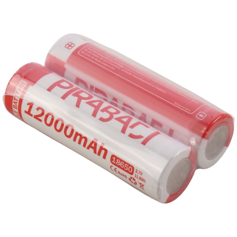 باتری لیتیومی شارژی Pirabadi 18650 12000mAh بسته 2 عددی