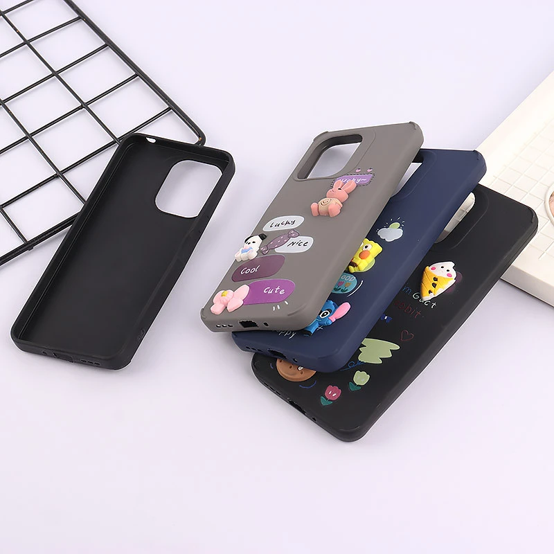 قاب ژله ای شیائومی Redmi 13C / Poco C65 عروسک برجسته رنگی