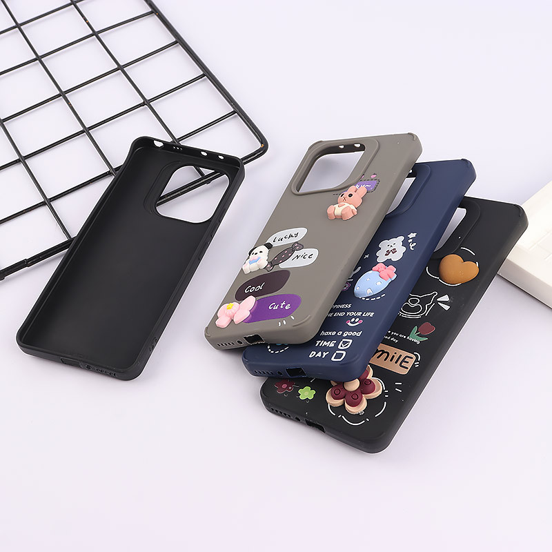 قاب ژله ای شیائومی Redmi Note 13 4G عروسک برجسته رنگی