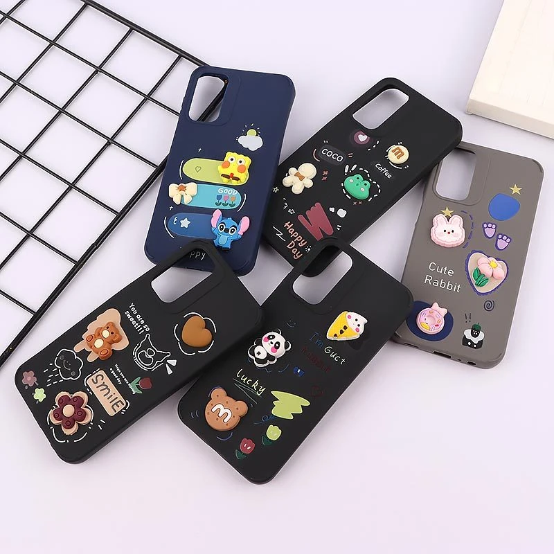 قاب ژله ای سامسونگ Galaxy A15 عروسک برجسته رنگی