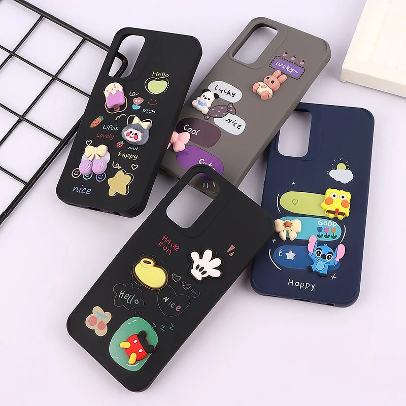 قاب ژله ای سامسونگ Galaxy A15 عروسک برجسته رنگی