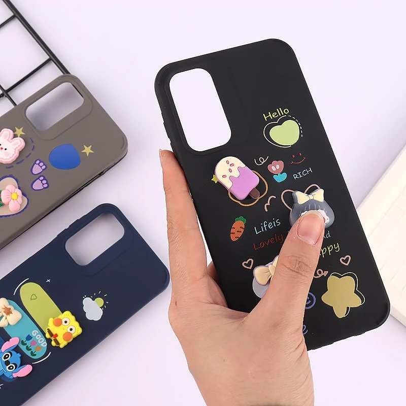 قاب ژله ای سامسونگ Galaxy A15 عروسک برجسته رنگی