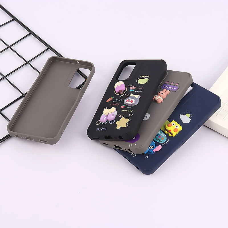 قاب ژله ای سامسونگ Galaxy A15 عروسک برجسته رنگی
