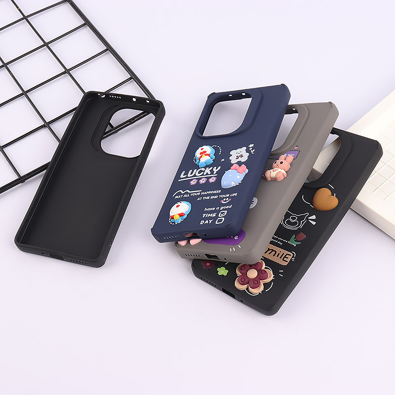 قاب ژله ای شیائومی Redmi Note 13 Pro 4G عروسک برجسته رنگی
