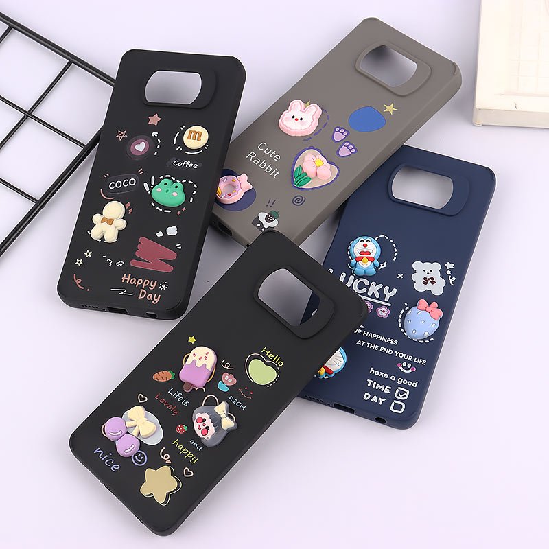 قاب ژله ای شیائومی Poco X3 / X3 NFC / X3 Pro عروسک برجسته رنگی