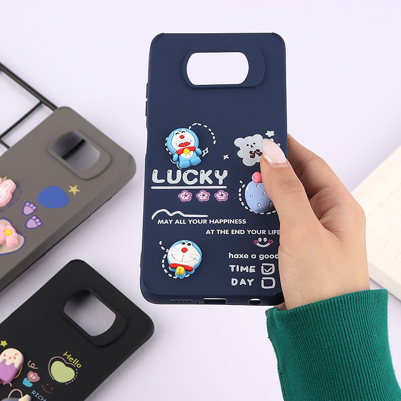 قاب ژله ای شیائومی Poco X3 / X3 NFC / X3 Pro عروسک برجسته رنگی