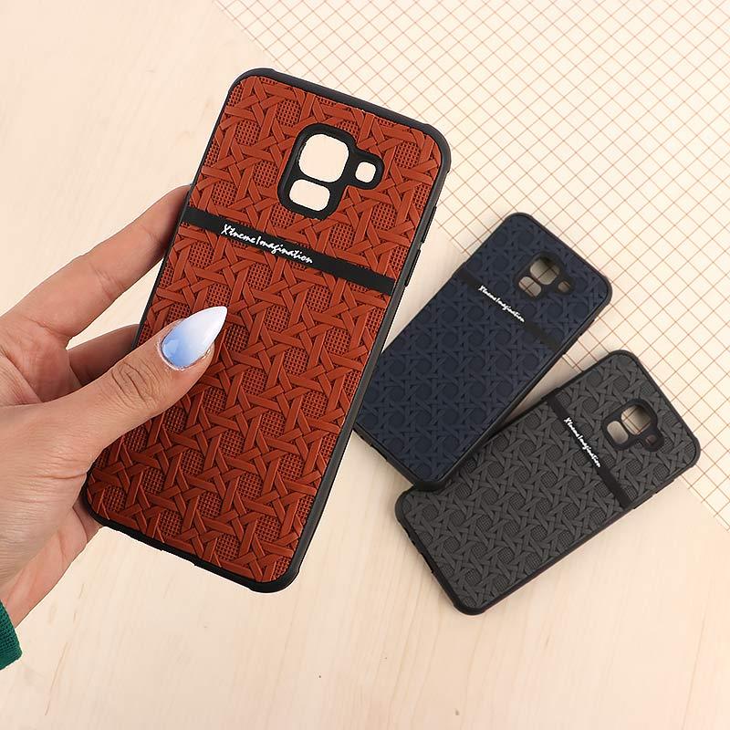 قاب ژله ای سامسونگ Galaxy J6 2018 طرح حصیری محافظ لنزدار Pro Camera